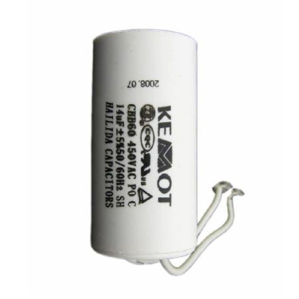 Condensator motor cu fir conector 14.00uf 450v pentru aplicații electrice