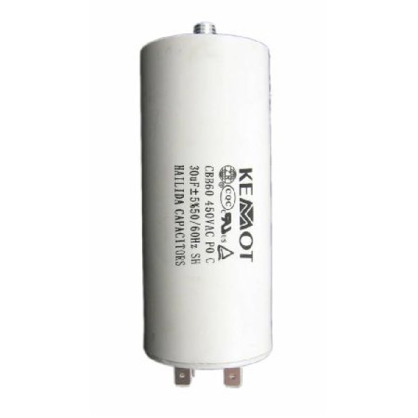 Condensator motor cu surub conector 30uf / 450v - performanță și fiabilitate