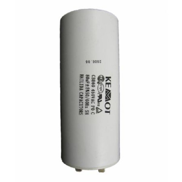 Condensator motor cu surub conector 80uf 450v pentru eficiență electrică Condensator motor cu surub conector 80uf 450v pentru eficiență electrică
