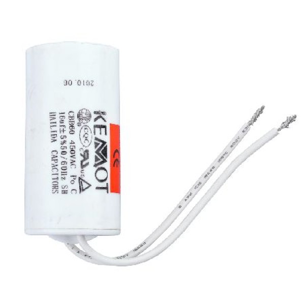 Condensator motor 6.00µf/450v cu fir conector - performanță optimizată Condensator motor 6.00µf/450v cu fir conector - performanță optimizată