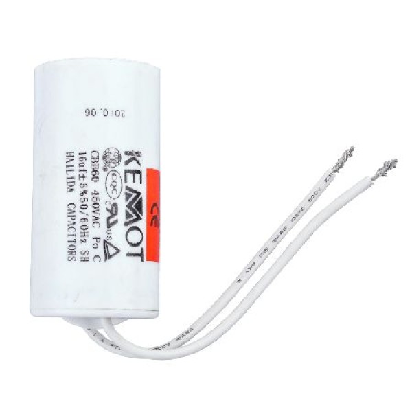 Condensator motor cu fir conector 16.00uf 450v - eficiență și fiabilitate