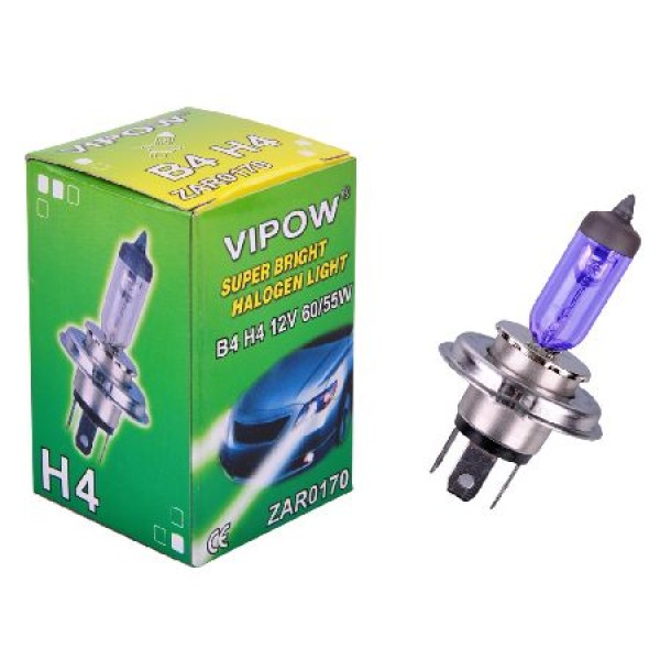Bec auto halogen b4-h4/p43t 12v 55/60w super alb Bec auto halogen b4-h4/p43t 12v 55/60w super alb